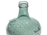 Vase Dame-Jeanne à reliefs en Verre recyclé 12L - H.42 cm - Jerzy - Vert d'eau