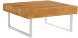 HomeTrends4You 266222 Table Basse en chêne Massif huilé, 75 x 35 x 75 cm