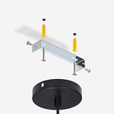 Lampe à suspension cylindrique GU10 de plafond H40 en métal laqué noir (noir, hauteur 40 cm)
