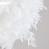 Élégante suspension Skaulo métal/tissu/plastique blanc - Plafonnier pour chambres - Séjour - Salle à manger - Culot E27