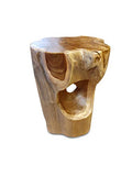 Table d'appoint Salavan en Bois de Racine - Tabouret en Teck Massif de 42 cm - Convient comme Support de Fleurs ou Table de Chevet pour Le Salon