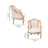 Biscottini Fauteuil Salon Louis XVI 80x63x57 cm | Patriculaire Fauteuil Chambre | Fauteuil Louis XVI | Chaise Louis XVI | Fauteuil Baroque France