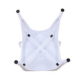 Uderkiny Lot de 4 chaises de Salle à Manger empilables Chaises en métal de Style Industriel, adaptées aux chaises de Balcon intérieures et extérieures, chaises de Jardin (Blanc)