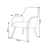 Prague Fauteuil en Velours Vert