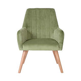 Prague Fauteuil en Velours Vert