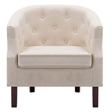 vidaXL Fauteuil avec Revêtement en Tissu Beige Salon Salle de Séjour Canapé