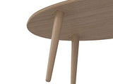 Marque Amazon - Movian - Table basse ovale Adour Modern, 55 x 110 x 39, Blanc