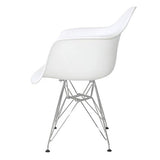 Ventemeublesonline Pack 4 FAUTEUILS Tower Chrome Blancs