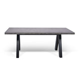 Paris Prix - Temahome - Table De Repas Extensible apex 200-250cm Béton & Noir Mat