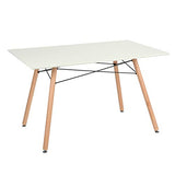 Furniture-R France Maddie Table à manger rectangulaire, pour 2 à 4 personnes, design scandinave, pieds en bois de hêtre massif laqué, , 110 x 70 x 74 cm