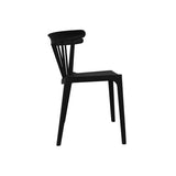 ZONS Lot de 2 Chaise Salle a Manger scandinave Noir Ampilable