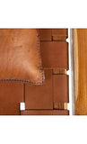 DENZZO - Fauteuil Bois et Cuir Naturel Weave