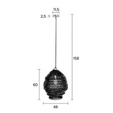 Suspension Maille Black XL
