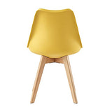mcc direct Lot de 2 chaises de salle à manger, de cuisine, de bureau, chaise design Eva (jaune)