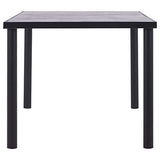 vidaXL Table de Salle à Manger Table à Dîner Table de Cuisine Table de Repas Meuble à Manger Maison Intérieur Noir et Gris Béton 180x90x75 cm MDF