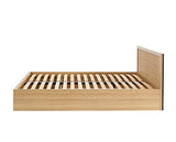 BAÏTA Cadre de lit à tiroirs Amana cannage rotin 140x190 sommier Inclus