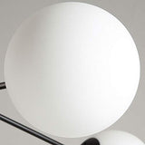 Or Spoutnik Lustre 6-lumières Millésime Métal Suspension Luminaire Avec Blanc Globe Verre Ombre Moderne Industriel Plafonnier Pour Salon Chambre-Noir. 6 lumière