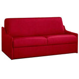 Canapé lit 2-3 Places Luna Convertible Ouverture RAPIDO 120cm, Cuir éco Rouge