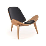 Lounge Nordic Creative Simple Designer Simple Canapé Chair Smile Airplane Shell Chaise Salle à Manger Chaises,Black Walnut Wood,Standard