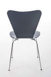 Chaise Empilable Calisto en Bois - Assise Ergonomique - Chaise de Salle d'Attente en Bois Chaise, Hauteur Assise 45 cm -Couleurs au Choix:, Couleur:Gris