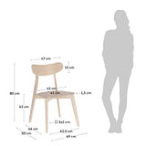 Kave Home - Chaise Safina Finition chêne
