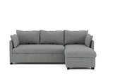 BUDWING Orlando Canapé Convertible d'angle Lit Chaise Longue Coffre Réversible Droite et Gauche Gris