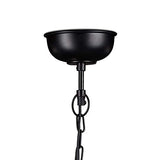 Relaxdays Lampe à suspensions style industriel Shabby luminaire de plafond métal diamètre 40,5 cm LED , noir
