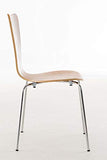 Chaise Empilable Calisto en Bois - Assise Ergonomique - Chaise de Salle d'Attente en Bois Chaise, Hauteur Assise 45 cm -Couleurs au Choix:, Couleur:chêne