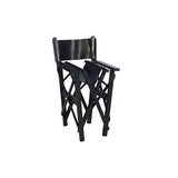 Fauteuil de réalisateur en véritable cuir noir