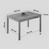 Krok Wood Table à Manger en chêne Tomas en Bois Massif (110 x 75 x 75 cm)