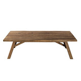 Macabane Table Basse Scandi, Teck, Brun, 120 x 60 x 36 cm