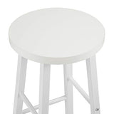 WOLTU BH130ws-2 Lot de 2 Tabourets de Bar Tabouret de Bistrot Structure en Acier Stable et Durable Surface d'assise en MDF,Blanc