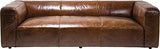 Kare Cubetto canapé, Bois partiel, MDF, Cuir Marron, 3- Sitzer