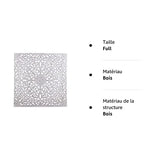 Menzzo Flora Tête de lit, Bois, Blanc, Double