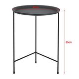 [en.casa] Set de 3 Tables Basses Ensemble de 3 Tables Gigognes Table de Salon Table de Rangement Desserte Métal Noir Tailles Différentes