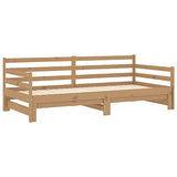 Festnight canape Convertibles,canapé-lit 2 Places,bz Convertible 2 Places,lit Banquette,lit Coulissant 2 Personnes,Lit Double en Bois pour Adultes Enfants- 2X(90x200) -Marron Miel-Type 1