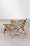 SKLUM Fauteuil en Bois de Teck Diama Brun Blé