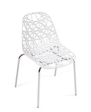 KAYELLES Lot 4 chaises Cuisine Design Moderne - Chaise Salle a Manger IKO (Blanc, 4)