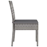 vidaXL 4X Chaises de Salle à Manger de Jardin Chaises à Dîner de Patio Sièges d'Extérieur Chaises de Repas Terrasse Résine Tressée Noir