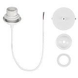 kwmobile Lampe design lotus - Abat-jour XL à monter - Luminaire IQ plafond - Ensemble avec montage plafonnier câble 90cm douille E27-50 pcs