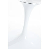 Fusion Living Chaise latérale pivotante Blanc Brillant et Blanc PU
