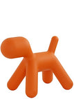 MagisMeToo Tabouret avec Surface Mate en polyéthylène Forme de Chien pour Enfant, Orange, Taille M