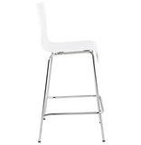 Quai 56 KWA - Lot de 3 tabourets Snack mi-Hauteur - Blanc