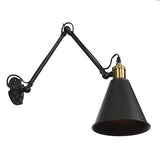 Applique murale spots de Mur lampe de lecture Vintage salle de séjour applique industriel style réglable conception, Lampe de Mur pour chambre à coucher Salle d'étude bureau 1- E27, noir métal ombre