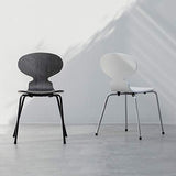 Chaise en bois courbé de chaise de fourmi simple dinant la chaise de jambe de fer de chaise appropriée au restaurant/bureau/famille (Color : Walnut, Size : 53 * 54 * 78.5cm)