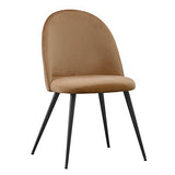Albatros Capo Lot de 4 chaises de Salle à Manger avec Housse en Velours Marron – Design Vintage élégant avec Housse en Velours – Chaise rembourrée certifiée SGS – Chaise de Cuisine Moderne