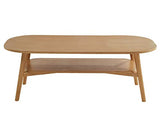 HOMIFAB Table Basse scandinave 120x60x40 cm chêne - Collection Marcel