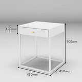 Table de Chevet de Cabinet de tiroir en métal, capacité de Charge Forte et Durable, Lourde, appropriée au Salon de Chambre à Coucher, etc. FKYGDQ (Color : Gray)