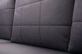 E- MEUBLES Canapé d'angle réversible en lit Convertible avec Coffre de Rangement 3/4 Places - en Tissu (Velours) - Salon & séjour - Design scandinave - Santos (Bleu Marine)