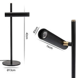 LUUK LIFESTYLE Lampe de table à LED, design esthétique minimaliste, lampe de bureau, lampe de lecture, lampe de chevet, contrôle tactile, luminosité réglable, luminaire d’appoint, noir mat